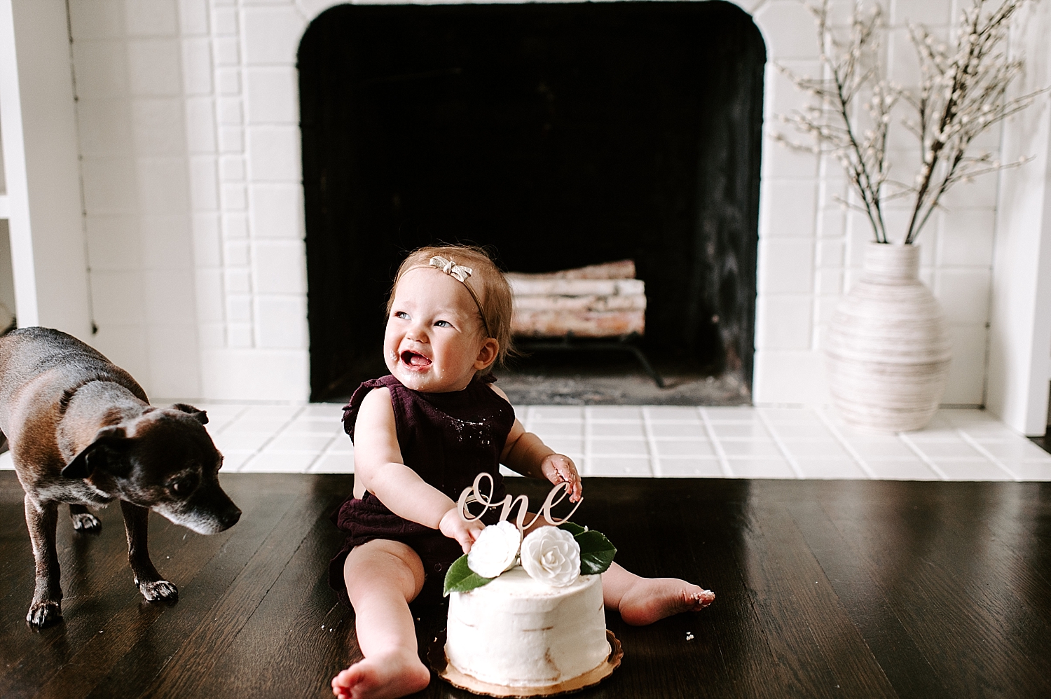 Seattle newborn and family photographer does milestone session in home | Meg Newton Photography