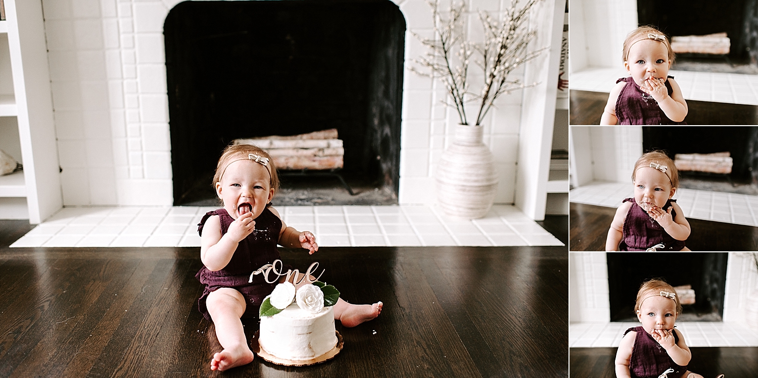 one year old milestone session in home with Meg Newton Photography
