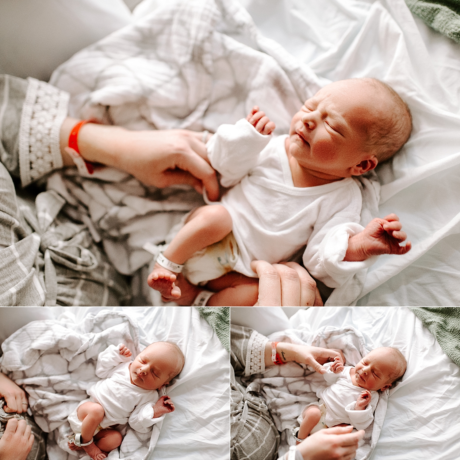 Fresh48 Photographer, Meg Newton Photography, photographs brand new newborn baby boy at Providence St. Peter's Hospital in Olympia, WA 