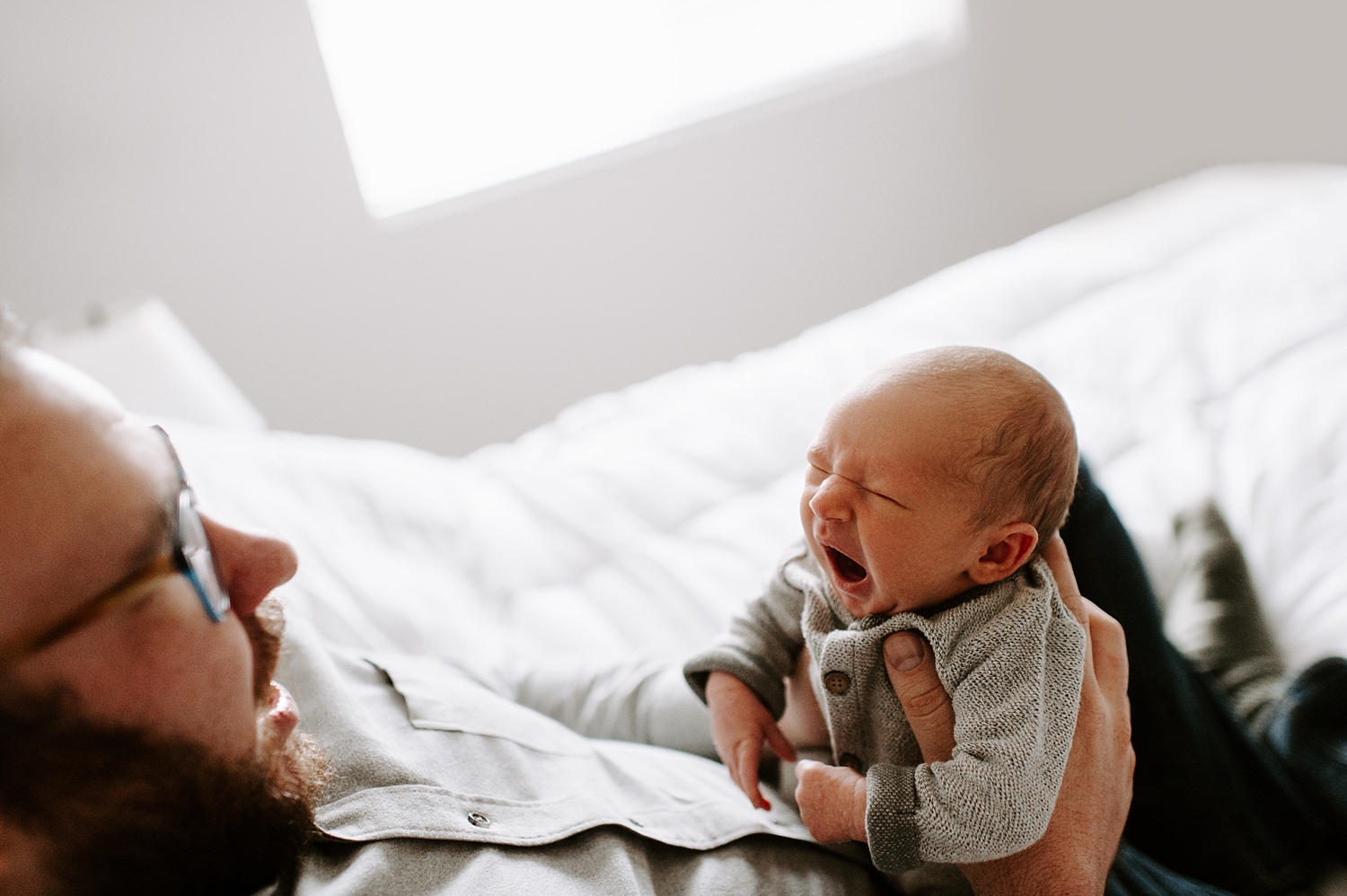 Baby yawns captured by Olympia Lifestyle Newborn Photographer, Meg Newton Photography 