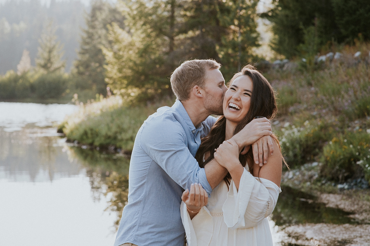 Seattle engagement session at Gold Creek Pond with Wedding Photographer, Meg Newton Photography 