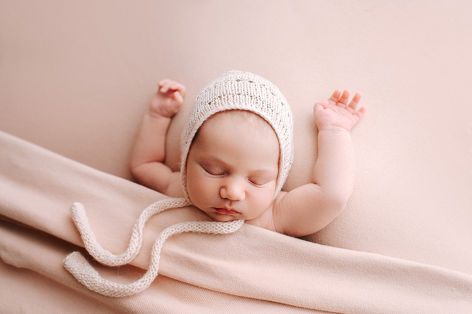 Sleepy baby girl during newborn photoshoot | Meg Newton Photography 