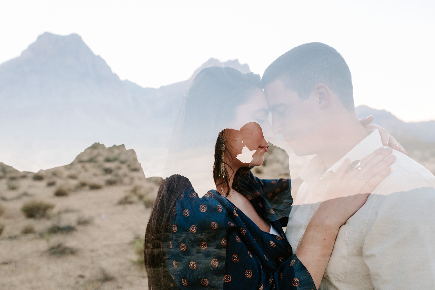 Double exposure of Red Rock Maternity Session in Las Vegas | Meg Newton Photography