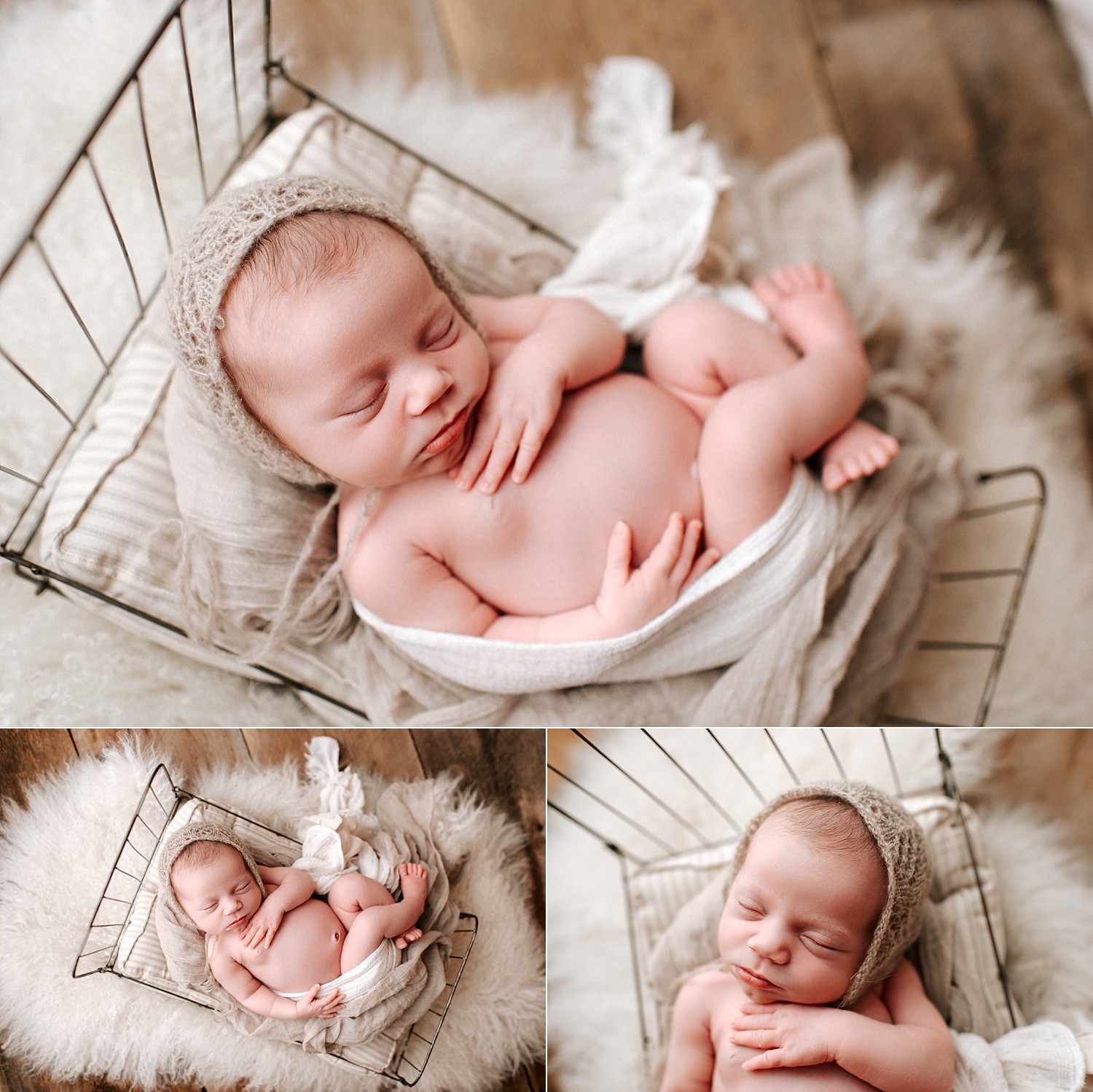 Posed newborn session in studio with Seattle Newborn Photographer, Meg Newton Photography 